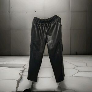 Pre-loved Sweet Envy Black Faux Leather  Cargo Pants Size L.
